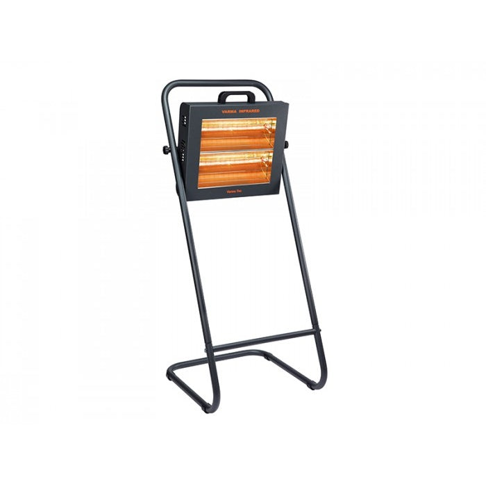 Varmatec Varma Fire Revolving floor model double infrared Heater with Waterproof Design and On/Off Switch Controls