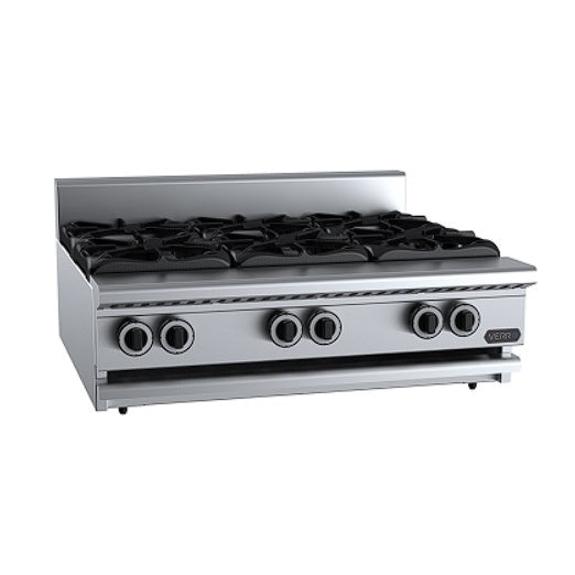 B+S Verro VBT-SB6BM Gas Six Burner Boiling Top - Bench-mounted Mattys