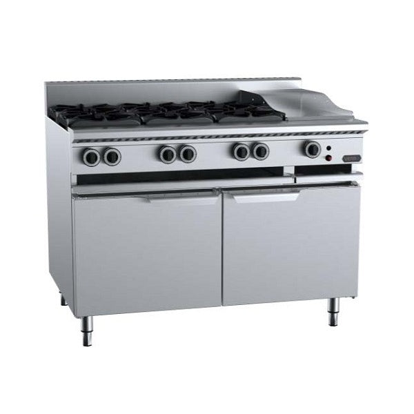 B+S Verro VBT-SB6-GRP3 Gas Combination Six Open Burners & 300mm Grill Plate Mattys