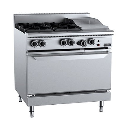 B+S Verro VOV-SB4-GRP3 Gas Four Open Burners & 300mm Grill Plate with Oven Mattys