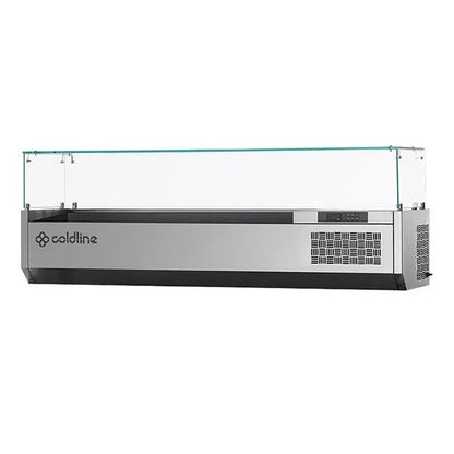 Coldline VP14/6NL Display Case with Glass for Ingredients - 1450mm Mattys