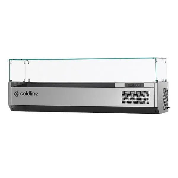 Coldline VP14/6NL Display Case with Glass for Ingredients - 1450mm Mattys