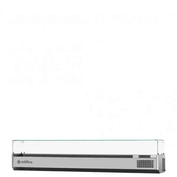 Coldline VP25/13NL Display Case with Glass for Ingredients - 2560mm Mattys