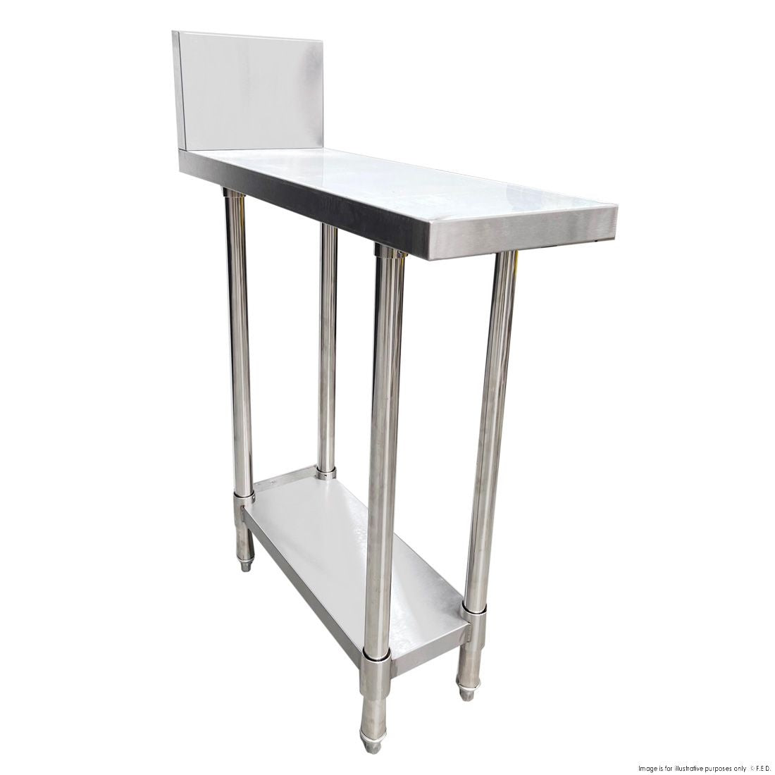 F.E.D GASMAX WBB-0300R Stainless Steel Kitchen Infill Bench With Splashback Mattys
