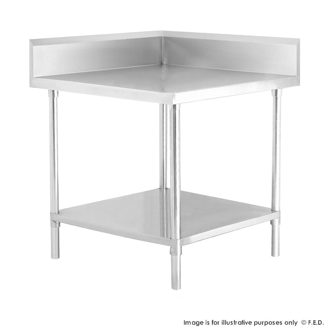 F.E.D. Modular systems WBCB7-0700/A Corner Workbench,150mm Splashback & Undershelf Mattys