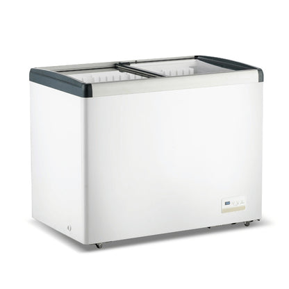 Thermaster 336L Chest Freezer with Flat Glass Sliding Lids - WD336G Thermaster