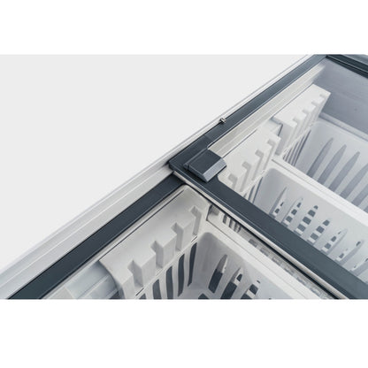 Thermaster 396L Chest Freezer with Flat Glass Sliding Lids - WD396G Thermaster