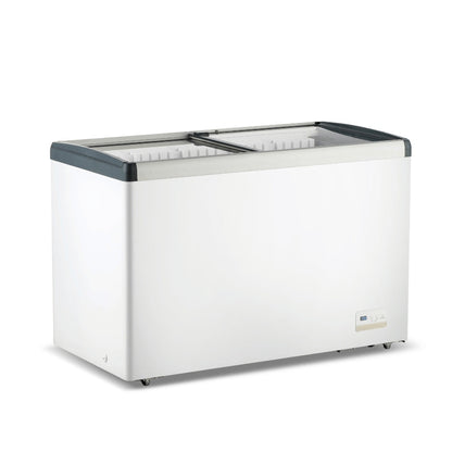 Thermaster 396L Chest Freezer with Flat Glass Sliding Lids - WD396G Thermaster