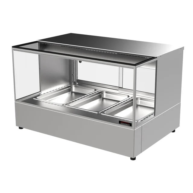 Woodson 3 Module Heated Square Glass Chicken Display W.HFHSQ23 Mattys