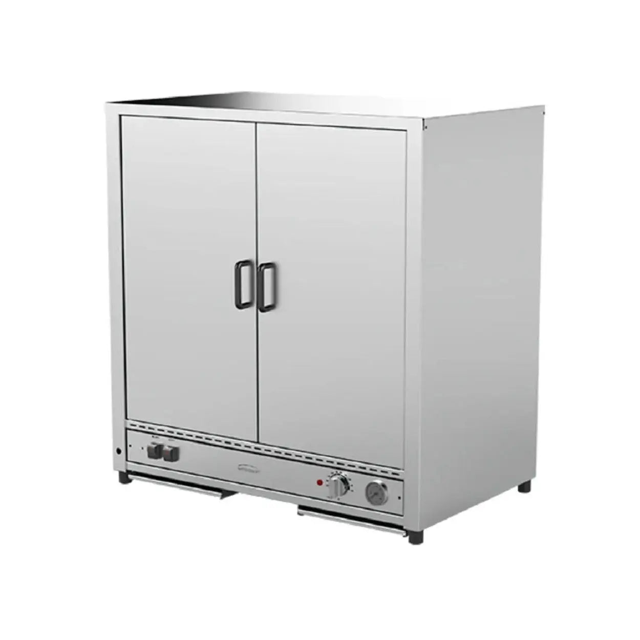 Woodson 200 Pie Display W.PIP200S. Control Side - Stainless Swing Doors. Customer Side - Glass Sliding Doors Mattys