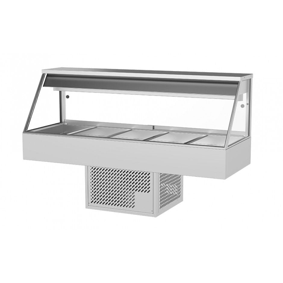 Woodson WR.CFS25 Straight Glass Cold Food Display - 5 Bays Mattys