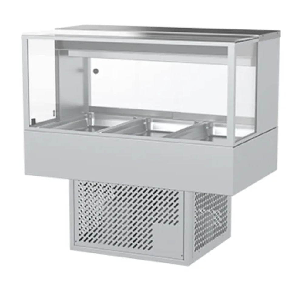 Woodson WR.CFSQ23 Square Glass Cold Food Display - 3 Bays Mattys