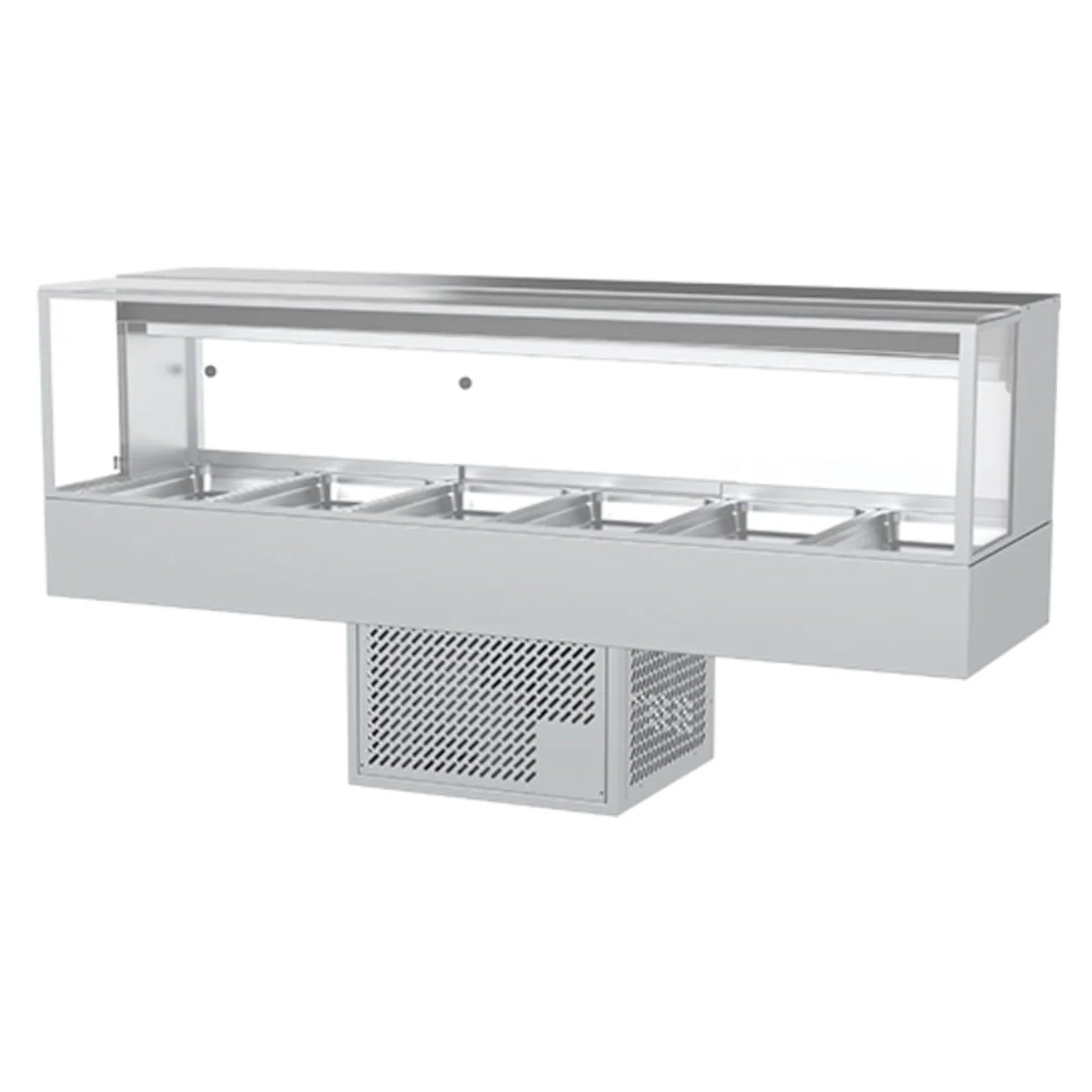 Woodson WR.CFSQ26 Square Glass Cold Food Display - 6 Bays Mattys