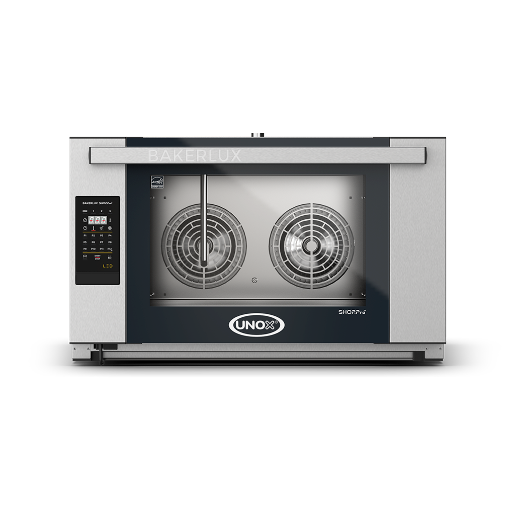 UNOX BAKERLUX SHOP.Pro LED Rosella.Matic Electric 4 trays (XEFR-04EU-ELDV) — a commercial bakery oven for retail and foodservice, supplied by Matty's.