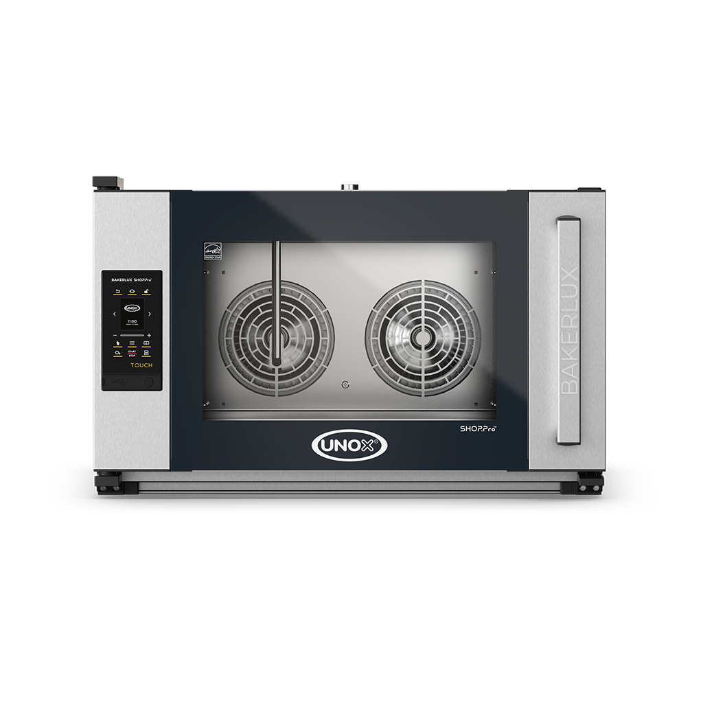 UNOX BAKERLUX SHOP.Pro TOUCH Rosella.Matic Electric 4 trays Left Hinge (XEFR-04EU-ETRV).