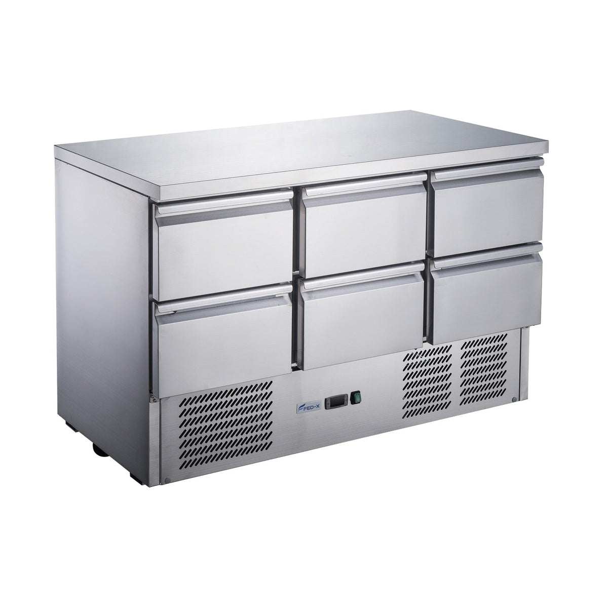 FED-X Six Drawer Salad Prep Fridge - XGNS1300D-6D FED-X