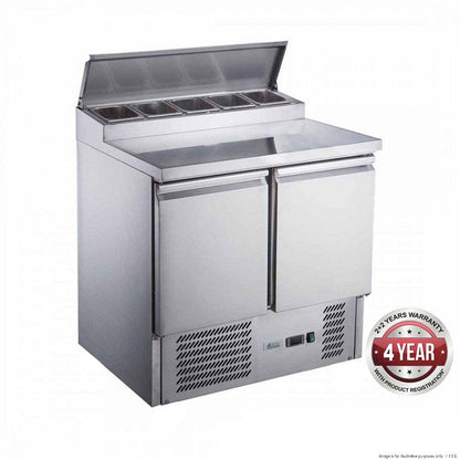F.E.D. FED-X Two Door Salad Prep Fridge - XGNS900D Mattys