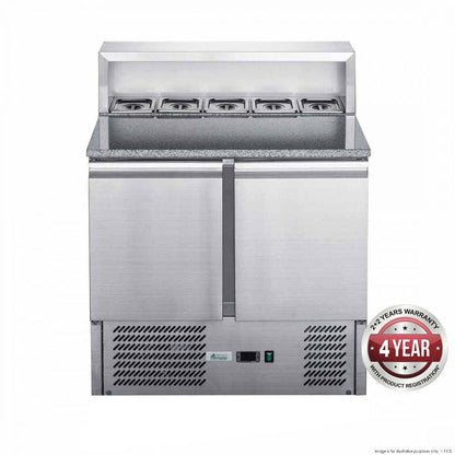 F.E.D. FED-X Two Door Salad Prep Fridge with Marble - XGNS900E Mattys