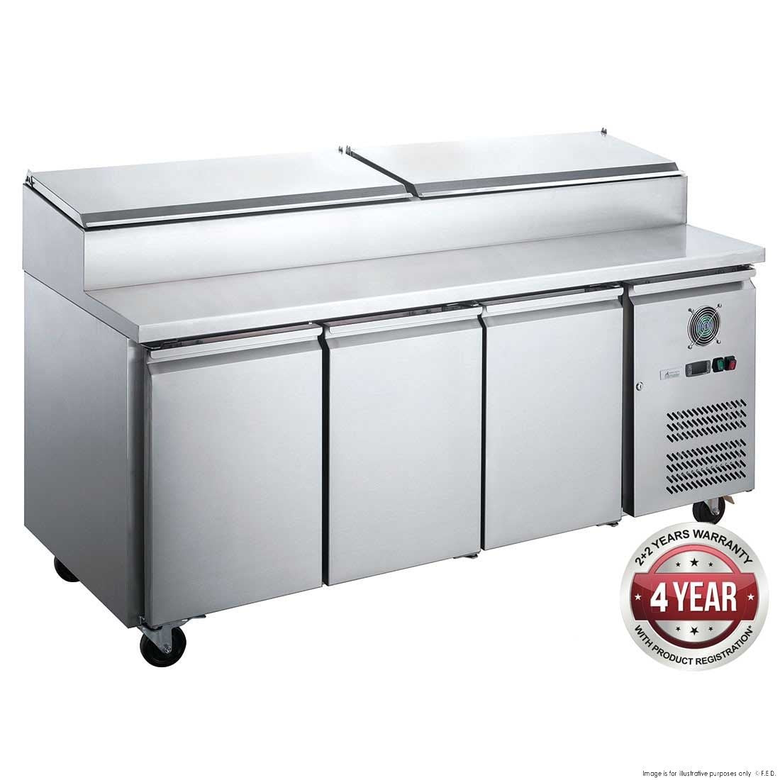 F.E.D. FED-X S/S Three Door Sandwich Counter - XSS7C18S3V Mattys