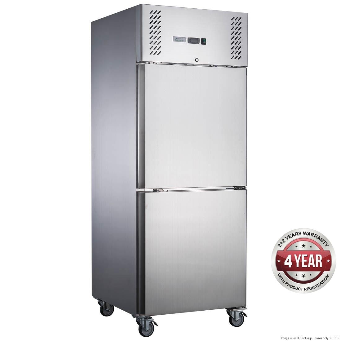F.E.D. FED-X S/S Two Door Upright Fridge - XURC650S1V Mattys