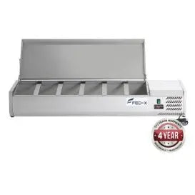 Refrigeration F.E.D. FEDX  Salad Bench with Stainless Steel Lid  XVRX1500/380S Mattys