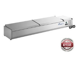 F.E.D. FED-X - XVRX2000/380S Salad Bench with Stainless Steel Lids Mattys