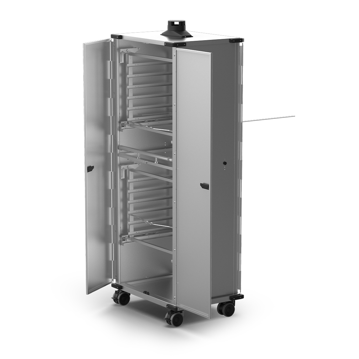 UNOX QUICK.Load Trolley 6+6 with doors (XWBYCN-12EU-D) — a commercial kitchen equipment accessory, supplied by Matty's.