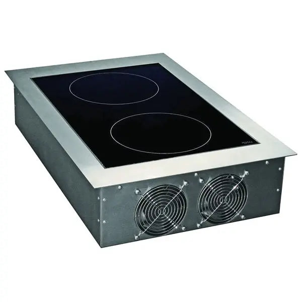 Yellow Induction Y3500DDSS 2 x 3500watt Built in Dual Hob Unit 450mm x 700mm x 208mm 30amp Single Phase - Supplied Unplugged Mattys