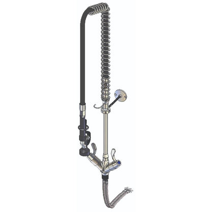 Dishwashing Yellow Tapware Deck Mount Pre Rinse Assembly with Y729 Gun Overall Height 980mm - YH041 Mattys