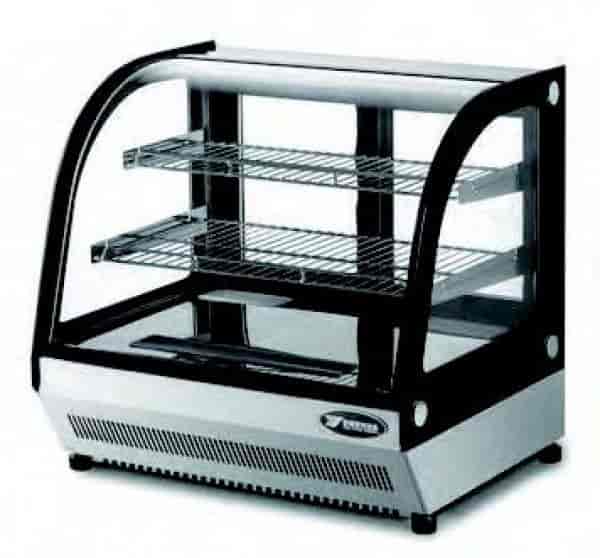 Atosa TY130L Curved Glass Countertop Cake Showcase - 130 Litre