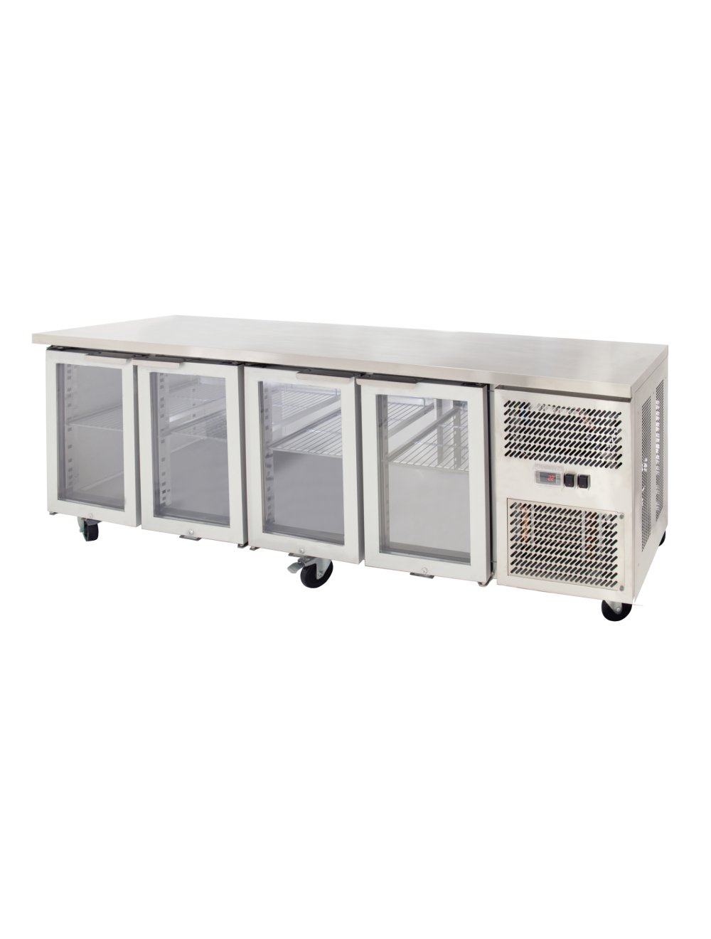 Airex Countertop 4 Glass Door Fridge with Height Increase Spacer - AXR.UCGN.4G.900H Airex