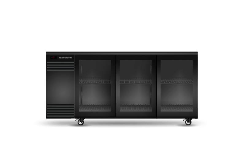 SKOPE | BackBar 3 Glass Sliding Door Fridge | BB.3.GSL.r SKOPE