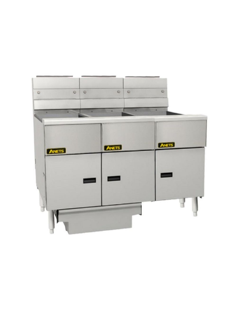 Anets Goldenfry Gas Tube 3 Fryer Filter Drawer System Millivolt Control - FDAGG314R Anets