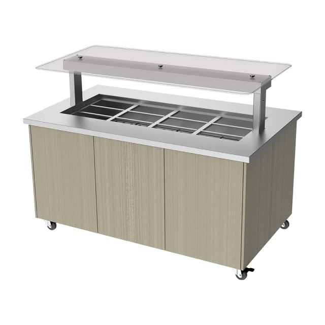 Culinaire Heated Mobile Island Buffet - Stainless Steel Top and Joinery Panels Island Buffet - Flat CH.IBSJ.BMC.U.GSF.4 Culinaire