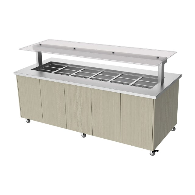 Culinaire Heated Mobile Island Buffet - Stainless Steel Top and Joinery Panels Island Buffet - Flat CH.IBSJ.BMC.U.GSF.6 Culinaire