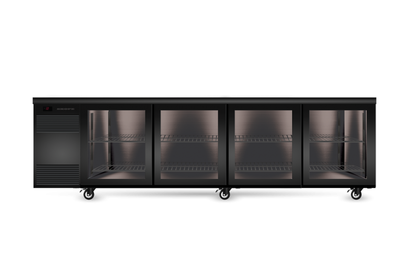 SKOPE BackBar 4 Glass Sliding Door CounterLine Fridge CL.4.GSL - Black SKOPE