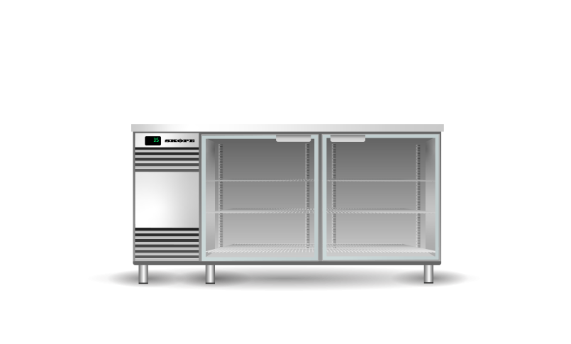 SKOPE BackBar 2 Glass Swing Door Glass Chiller GC.2.GSW - White SKOPE