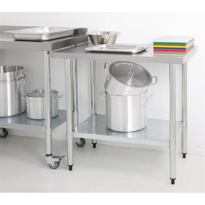 Shelving Vogue Stainless Steel Prep Table 1800mm - GJ504 Vogue
