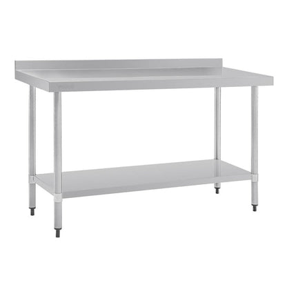 Shelving Vogue Stainless Steel Table with Splashback 1500mm - GJ508 Vogue