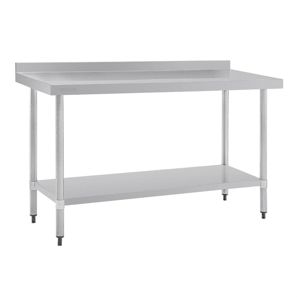 Shelving Vogue Stainless Steel Table with Splashback 1500mm - GJ508 Vogue