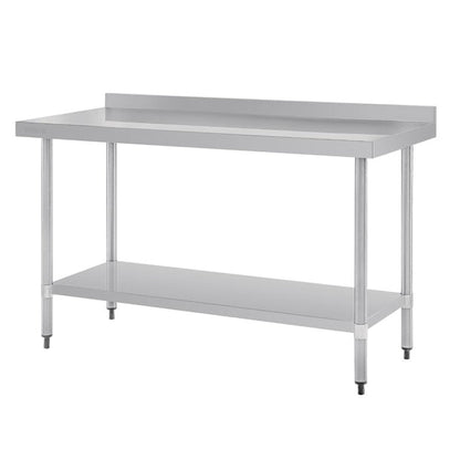Shelving Vogue Stainless Steel Table with Splashback 1500mm - GJ508 Vogue