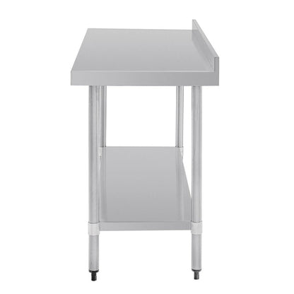 Shelving Vogue Stainless Steel Table with Splashback 1500mm - GJ508 Vogue