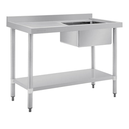 Sinks Vogue Single Bowl Sink L/H Drainer - 1000mm 90mm Drain - HC901 Vogue