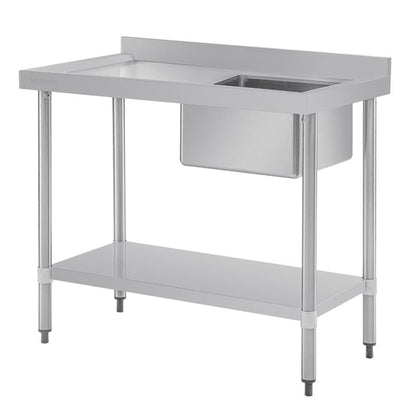 Sinks Vogue Single Bowl Sink L/H Drainer - 1000mm 90mm Drain - HC901 Vogue