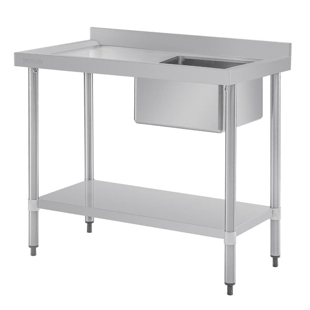 Sinks Vogue Single Bowl Sink L/H Drainer - 1000mm 90mm Drain - HC901 Vogue