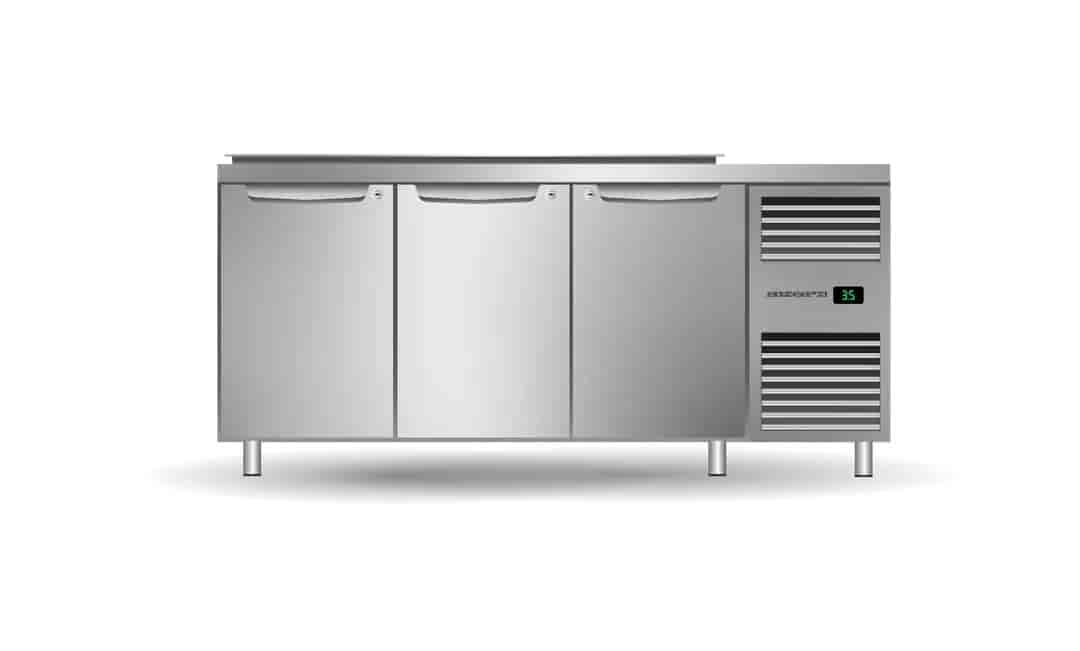 ProSpec 3 Bay GN 1/3 Salad Preparation Fridge with Drop-in Collar