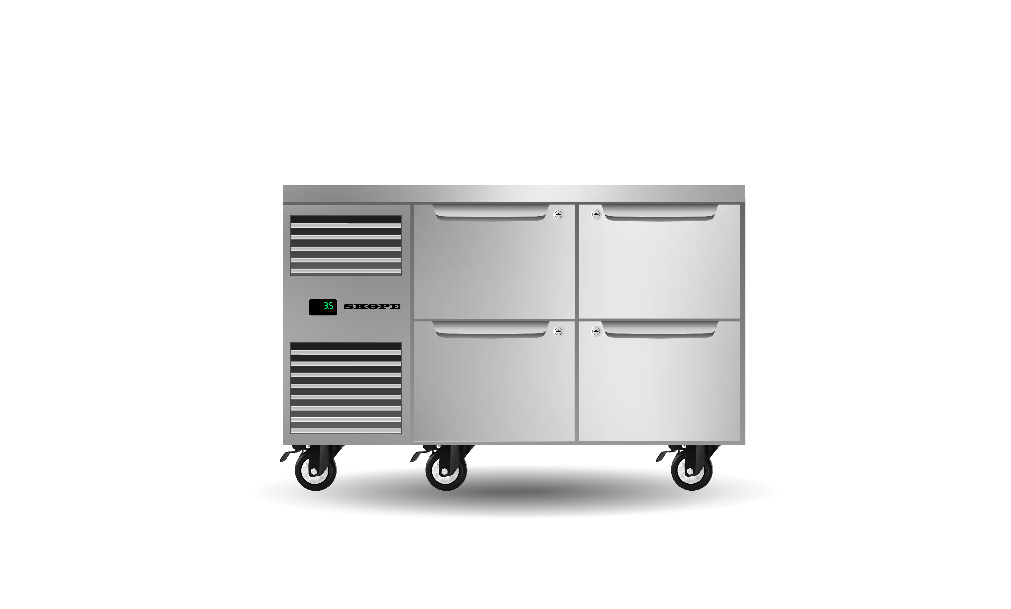 ProSpec 2 Bay GN 1/1 Underbench Storage Fridge