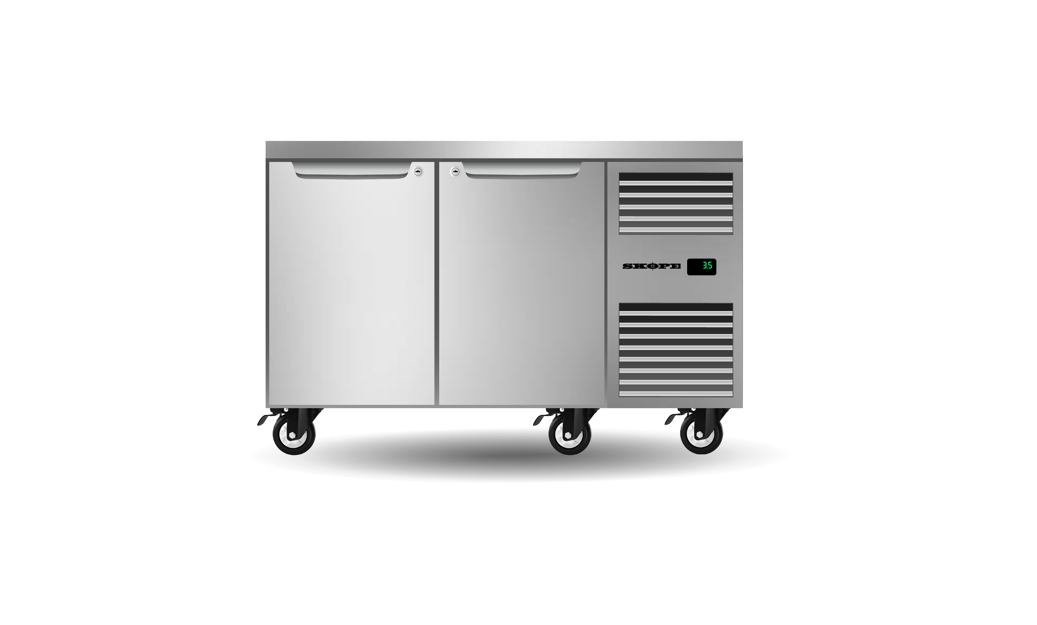 SKOPE ProSpec PG11.UBR.2.SD.RH - 2 Solid Door Underbench GN 1/1 Right Hand Fridge