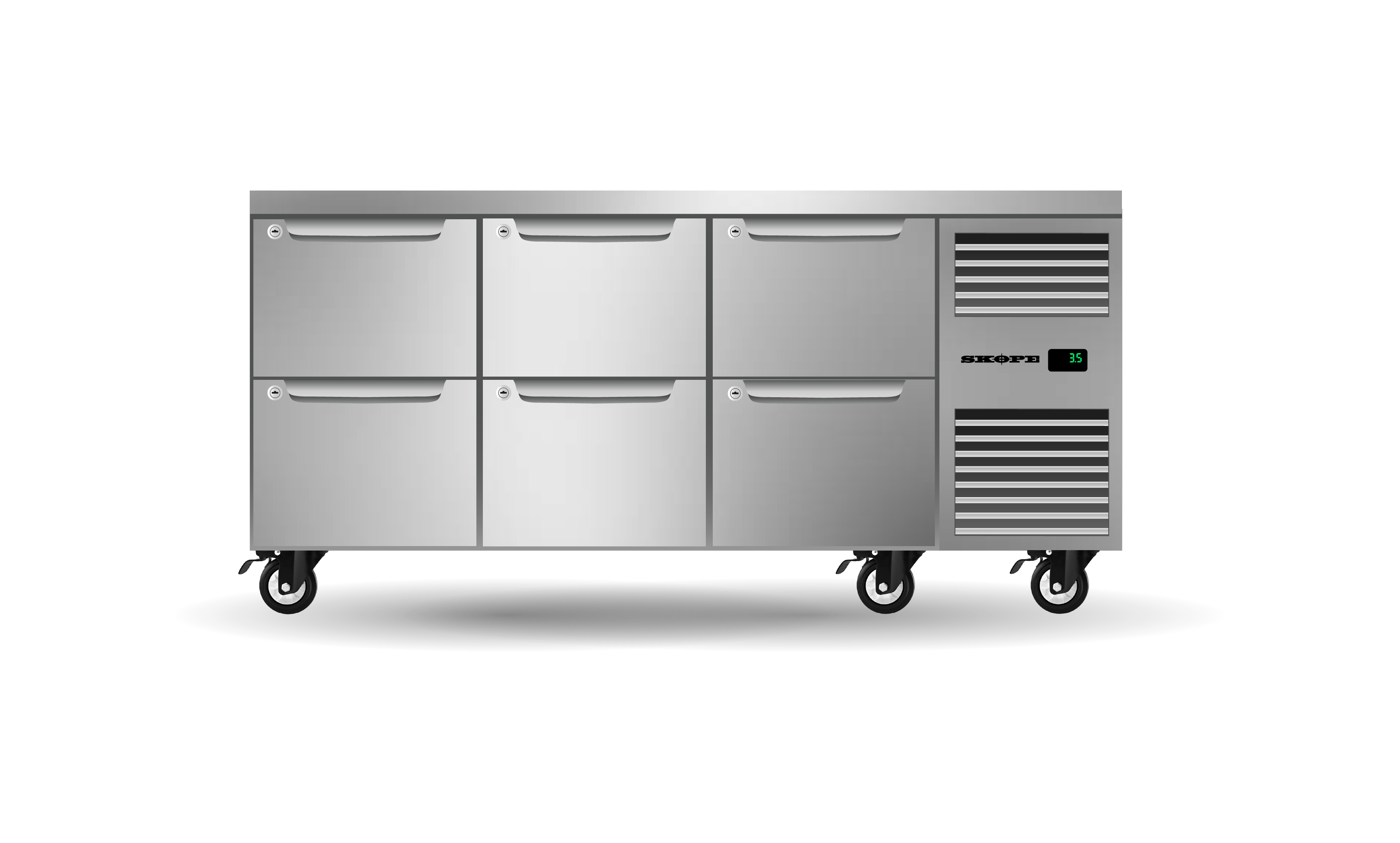 ProSpec 3 Bay GN 1/1 Underbench Storage Fridge