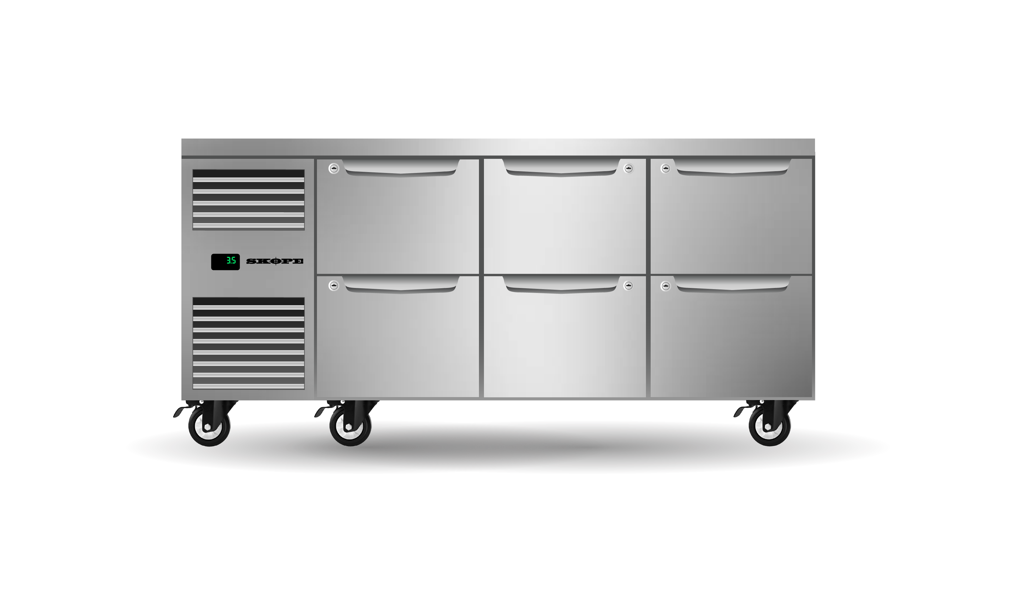 ProSpec 3 Bay GN 1/1 Underbench Storage Fridge